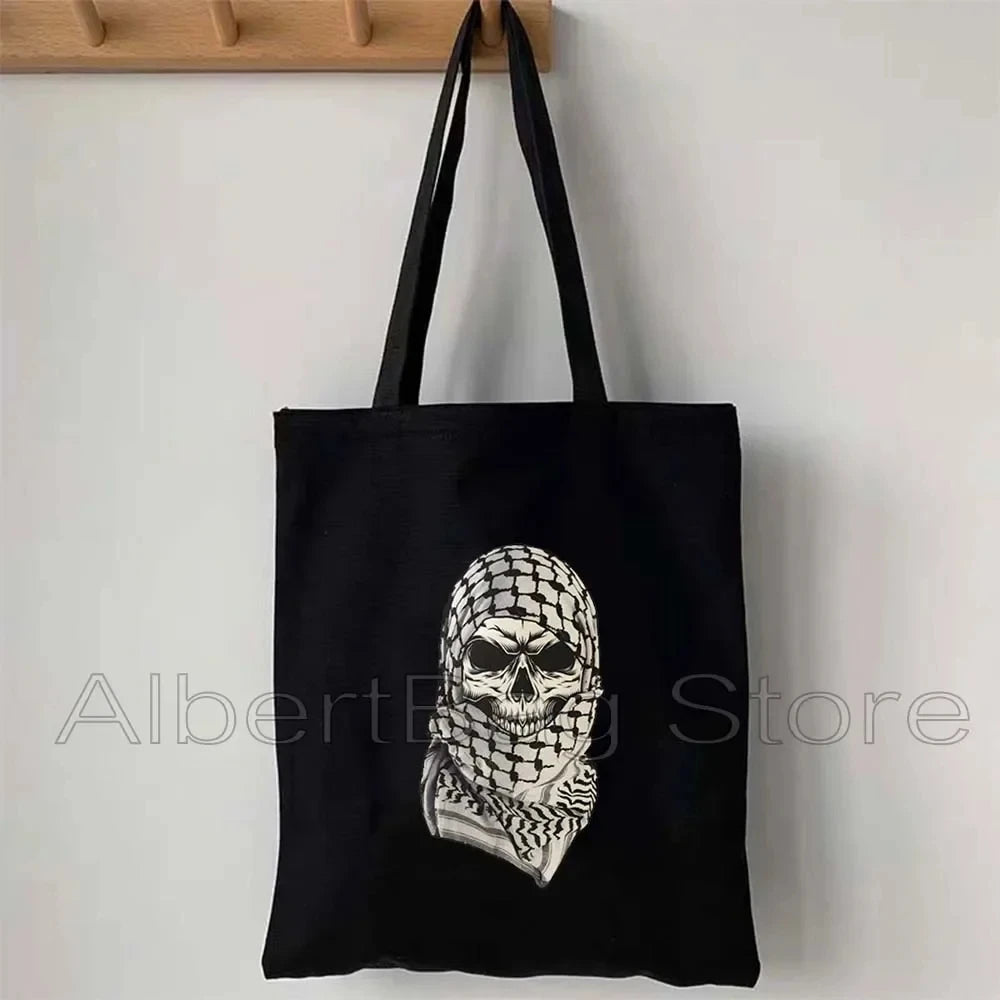 Canvas Einkaufstasche mit arabischer Kalligraphie und floralem Design