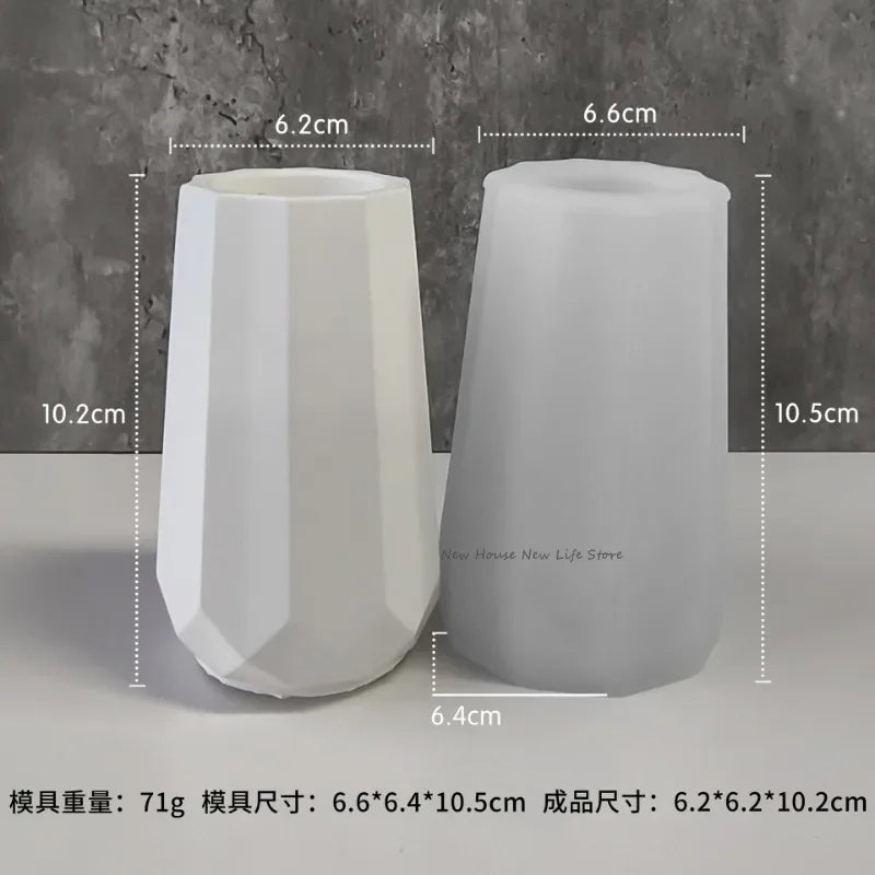Silikonform Zylindrische Vase für Gips Epoxidharz Kerzen Deko DIY