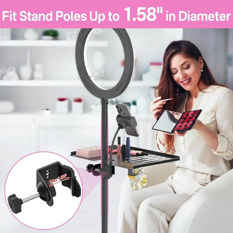 Verstellbarer Wimpern Halter mit Telefonhalter für Ringlicht