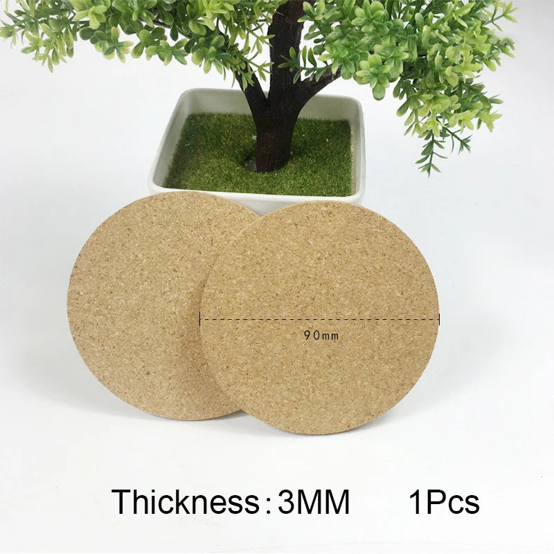 Tisch Korkuntersetzer für Tassen und Gläser – Umweltfreundlicher Schutz