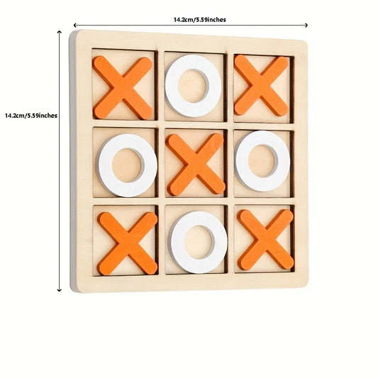 Zeitloser Familienspaß: Tragbares Holz-Tic Tac Toe für Kinder ab 3 Jahren