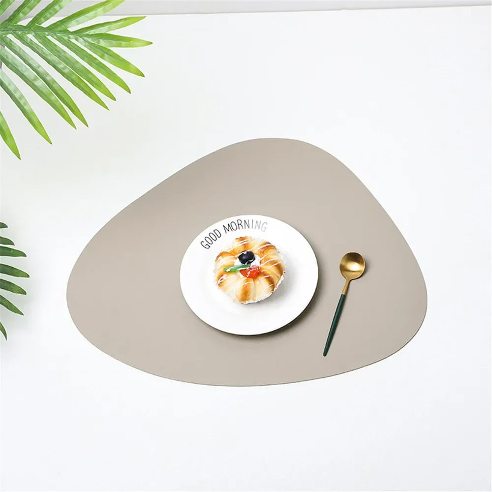 Dreieck Leder Tischset Anti-Rutsch Modern Nordic Design Küche Esstisch