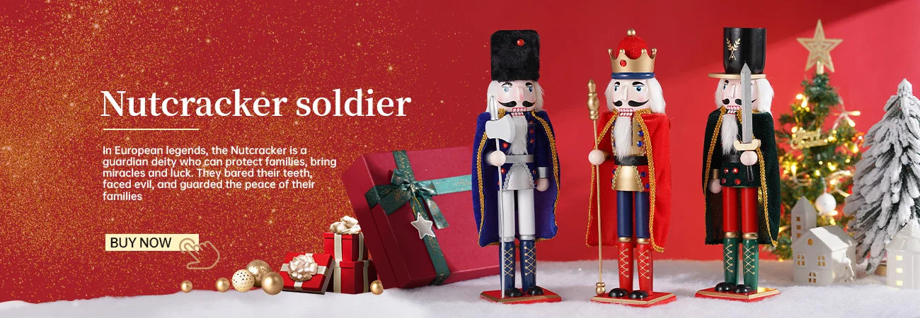 30 cm Holz Nussknacker Marionette Soldat Dekoration