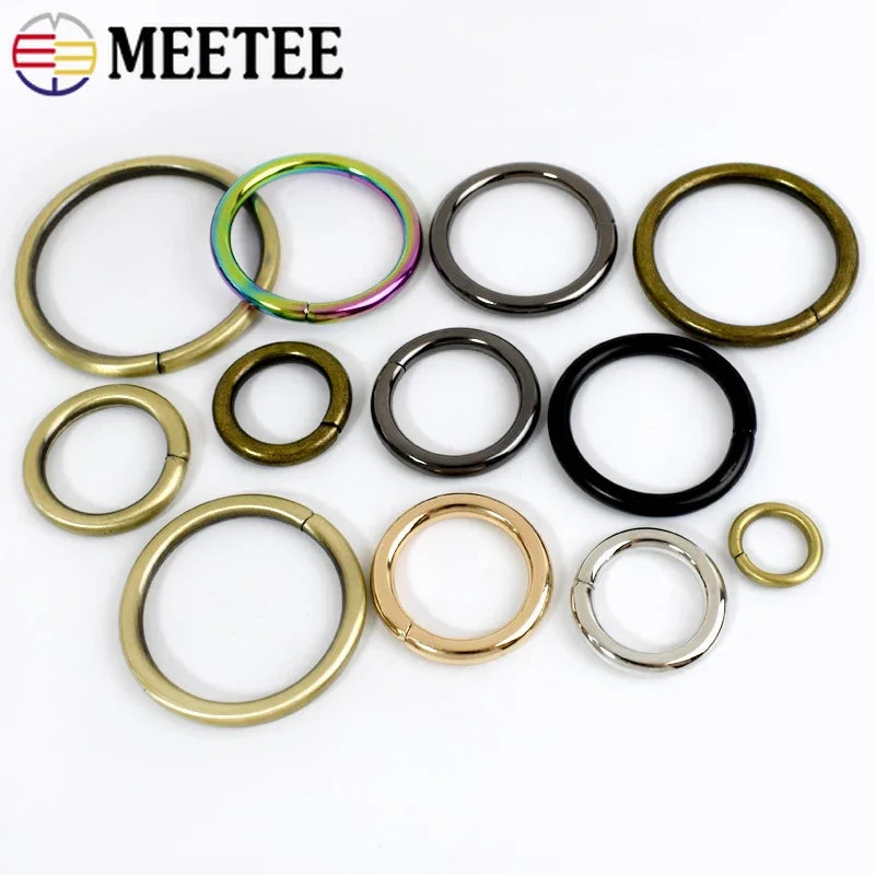 5/10 Stück Metall O-Ring Schnallen 12-50 mm für Taschen Gürtel DIY
