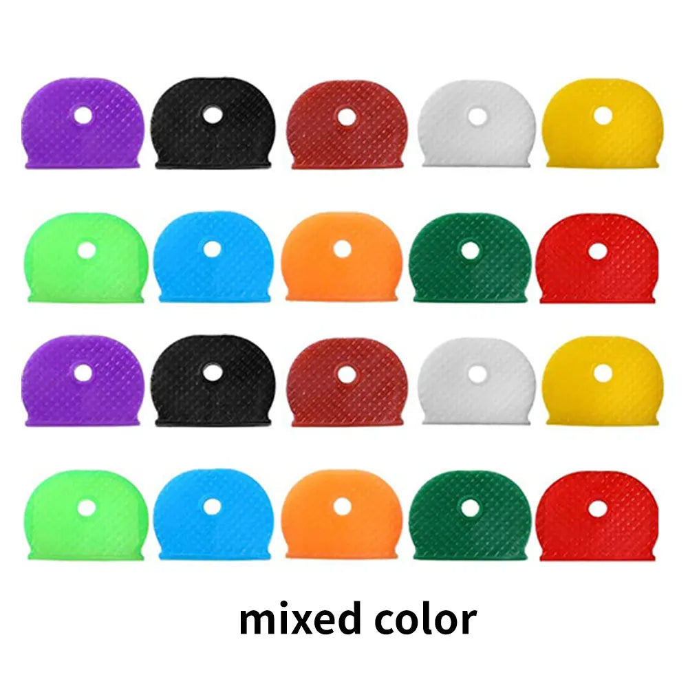 Bunte Schlüsseloberseiten aus weichem PVC - 10–32 Teile