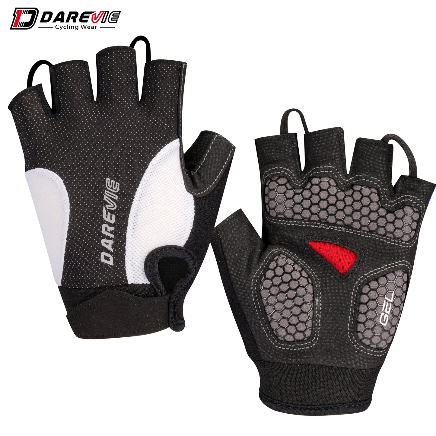 Halbfinger Fahrradhandschuhe mit Gelpolster rutschfest stoßgedämpft Unisex