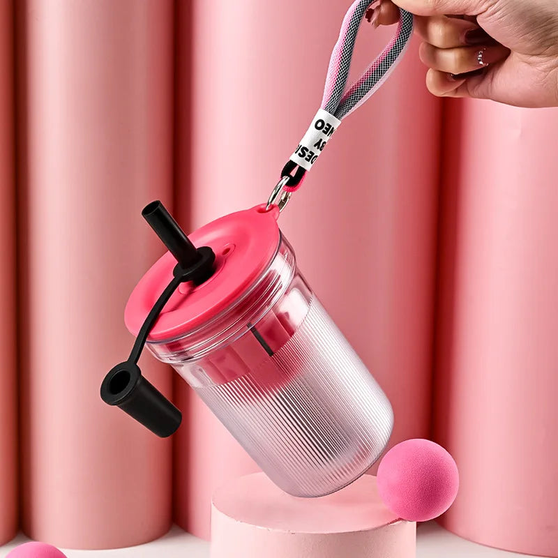 16,3oz Bunte Kunststoff Trinkflasche mit Tee Infuser und Stroh für Outdoor