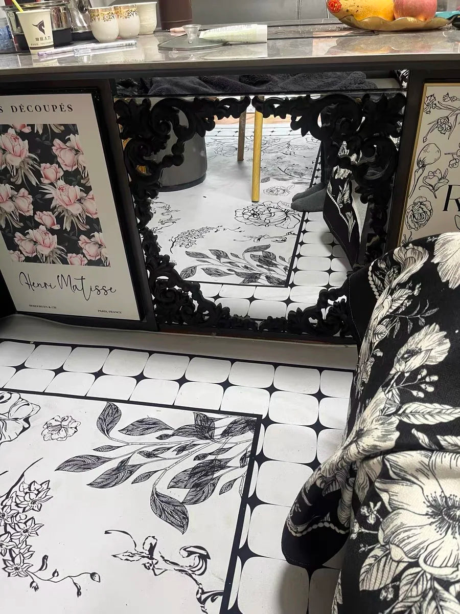 Holz Eckapplikation für Möbel & Heimdekoration, floral geschnitzt