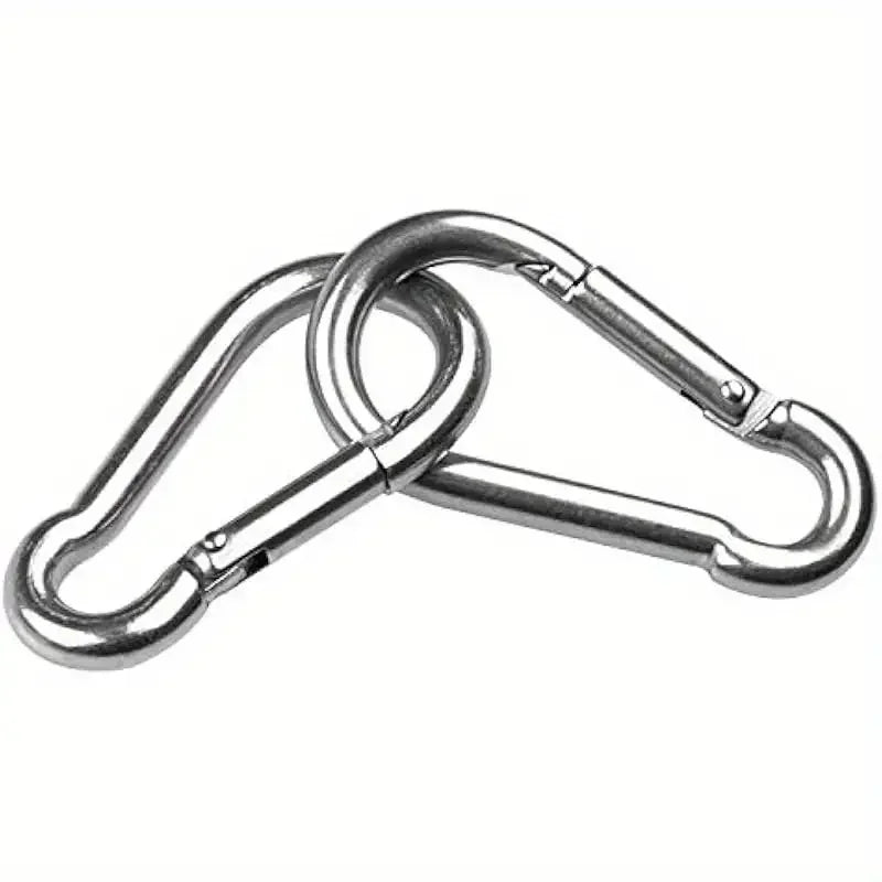 Leichter Mini-Karabiner aus Aluminium mit D-Ring - Federclip – silber, vielseitig