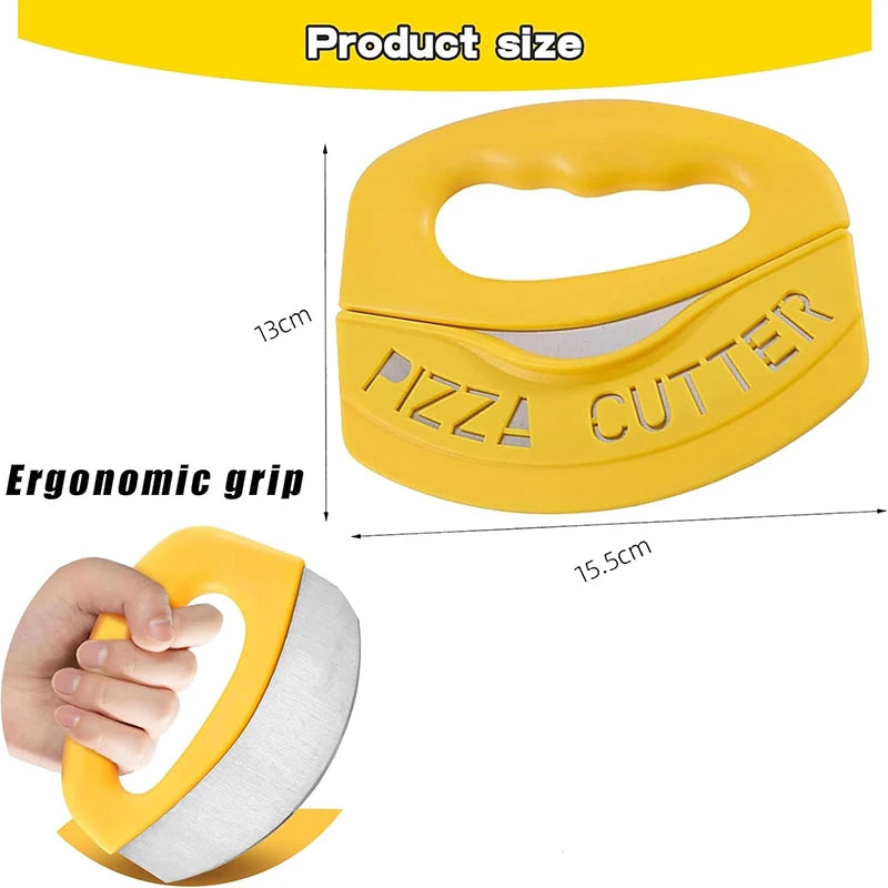 Edelstahl Pizzaschneider mit Abdeckung | Vielseitiger Lebensmittelzerkleinerer