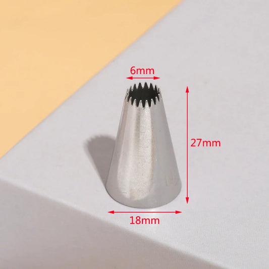 Edelstahl Spritztülle für filigrane Sternmuster – Kuchen - Gebäck Deko