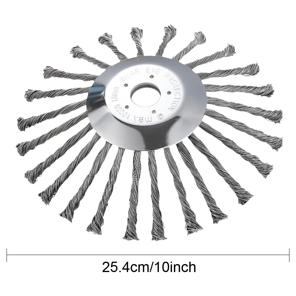 Universal Stahldraht Bürstenkopf 10 6 5 4 Zoll für Garten Unkrautentfernung