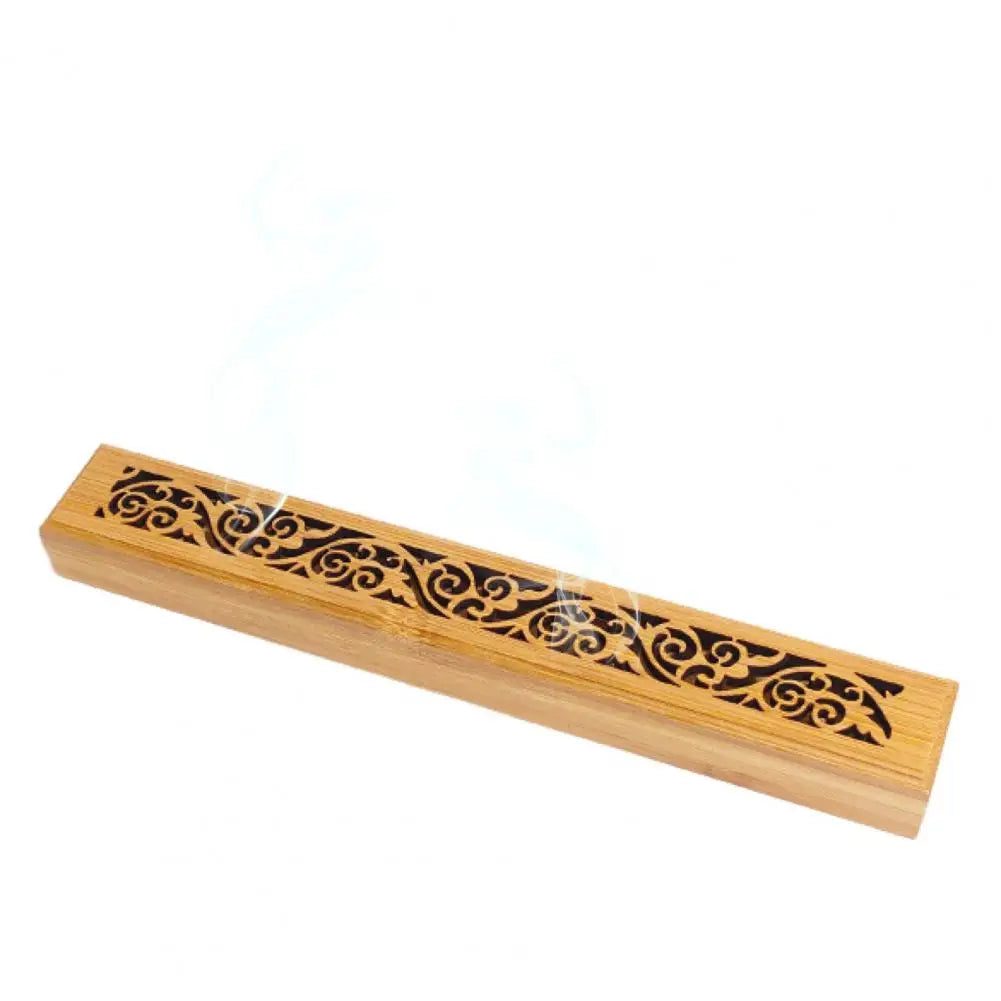 Bambus Räucherstäbchenhalter mit Aschefänger für Meditation-Yabubestshop