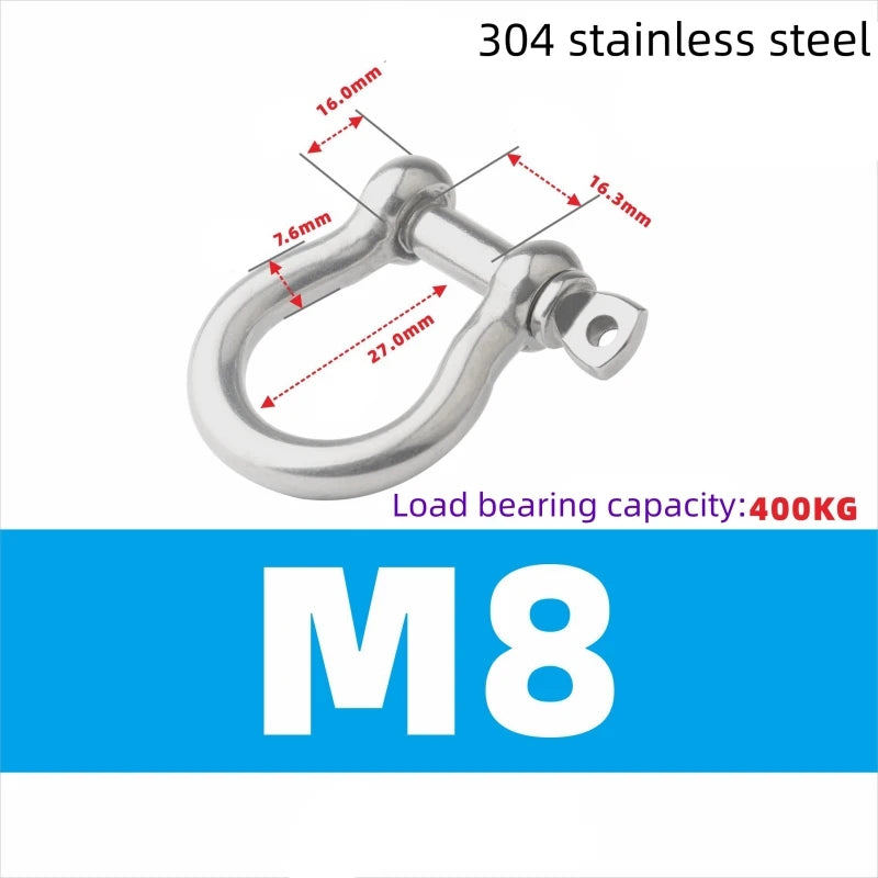 Edelstahl 304 Bogenschäkel für anspruchsvolle Marineanwendungen