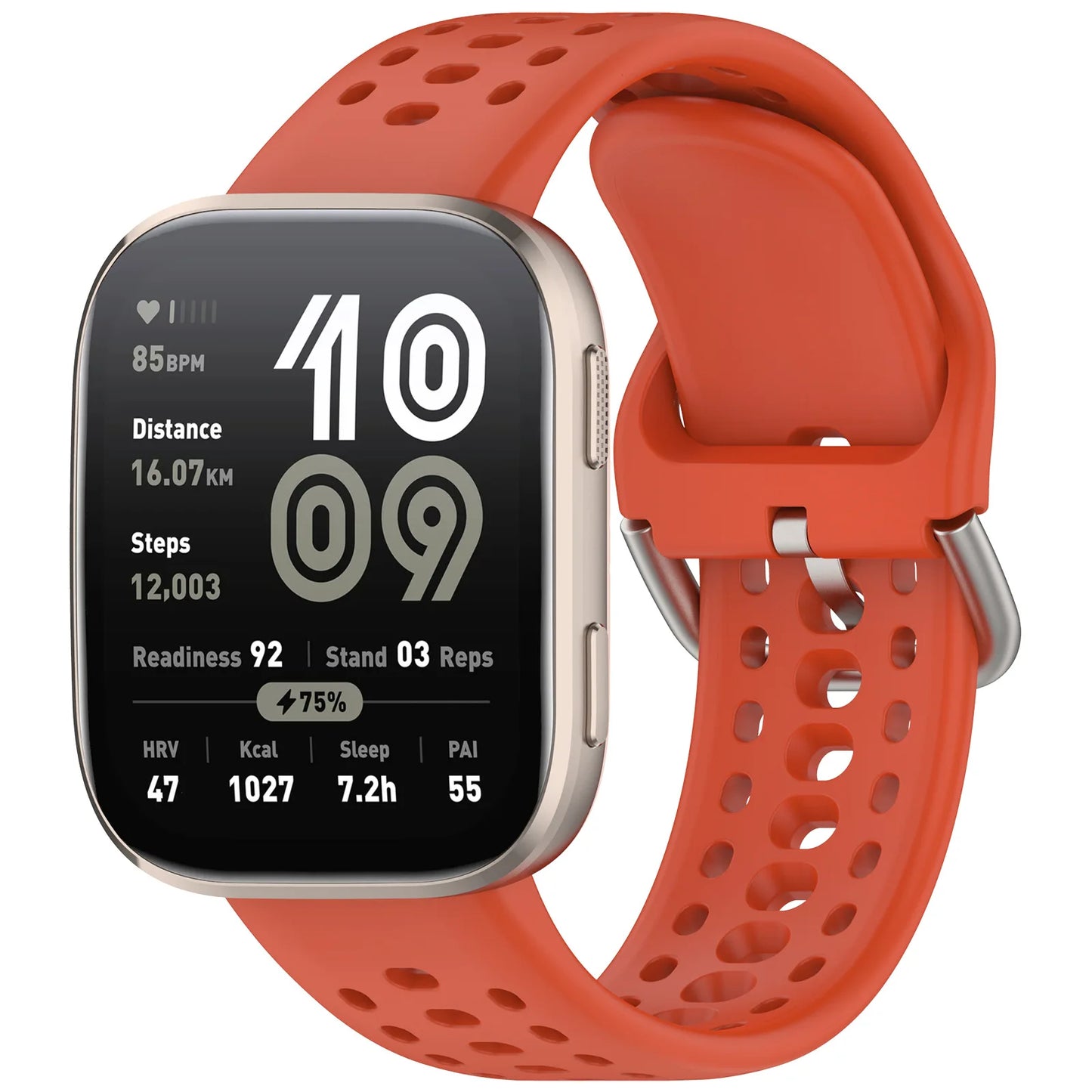 Atmungsaktives 22mm Sport Silikon-Armband für Smartwatches, Unisex