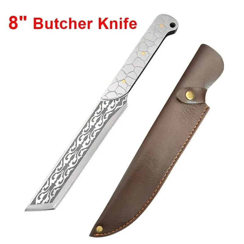 Handgeschmiedetes Küchenmesser Aus Edelstahl Für Präzises Schneiden