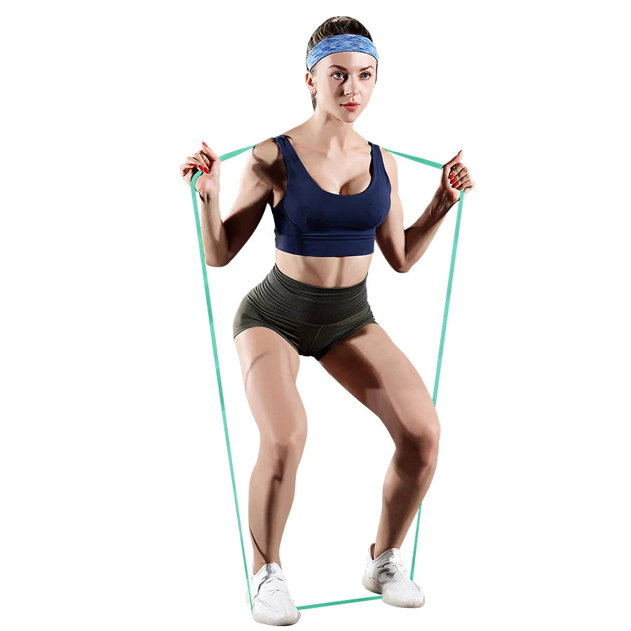 3er Set lange elastische Stoff Widerstandsbänder für Beine Gym Fitness