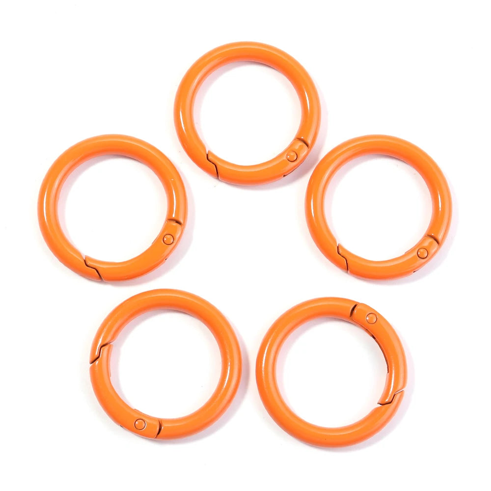 5-10Pcs Metall O-Ring Karabinerclips 25/35/41mm mit Federverschluss