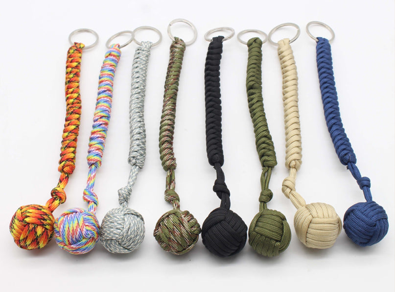 Outdoor Sicherheitsschutz Affenfaust Schlüsselanhänger Stahlkugel