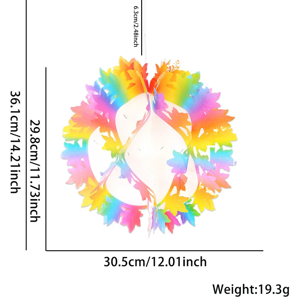 Bunte Waben Kugel Anhänger mit Liebesstern für festliche Dekoration