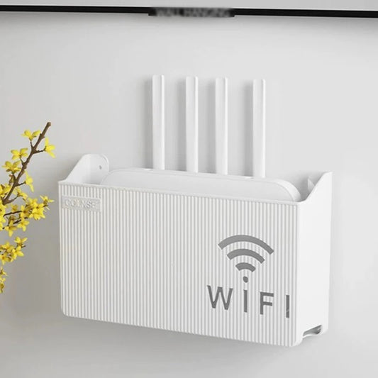 Robuste Router-Aufbewahrungsbox aus PP mit Wandmontage und Belüftung