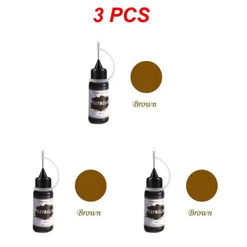 7 Farben Temporäre Henna Tattoo Tinte Set semi-permanent DIY Körperkunst