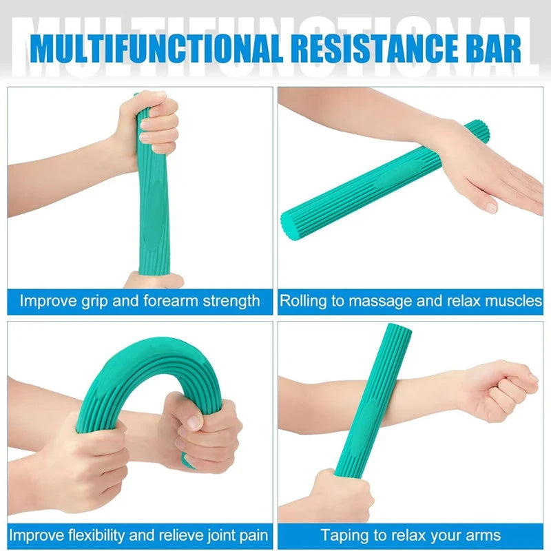 Flexibler Twist Bar Rod – Rutschfester Griff für Hand- - Handgelenkstraining