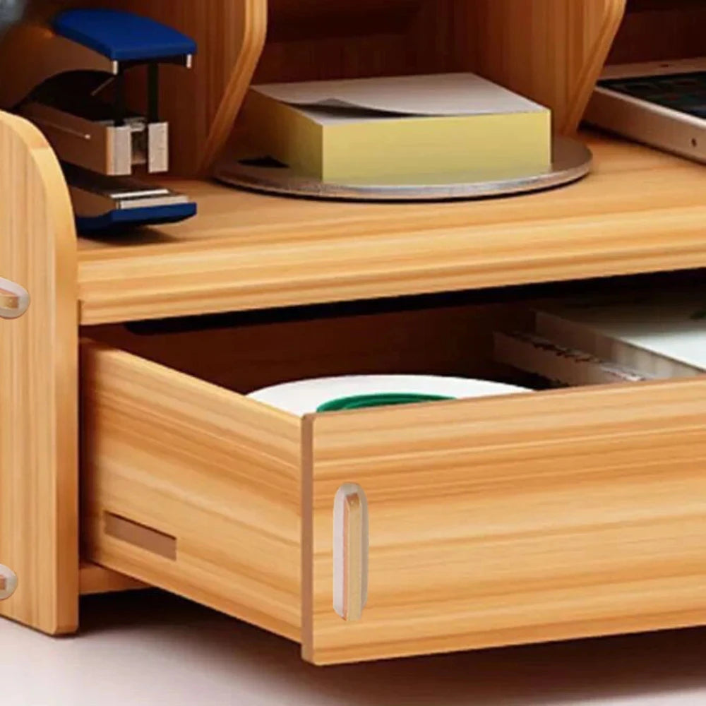 Holz Schreibtisch Organizer mit großer Kapazität für Büro Schule Zuhause