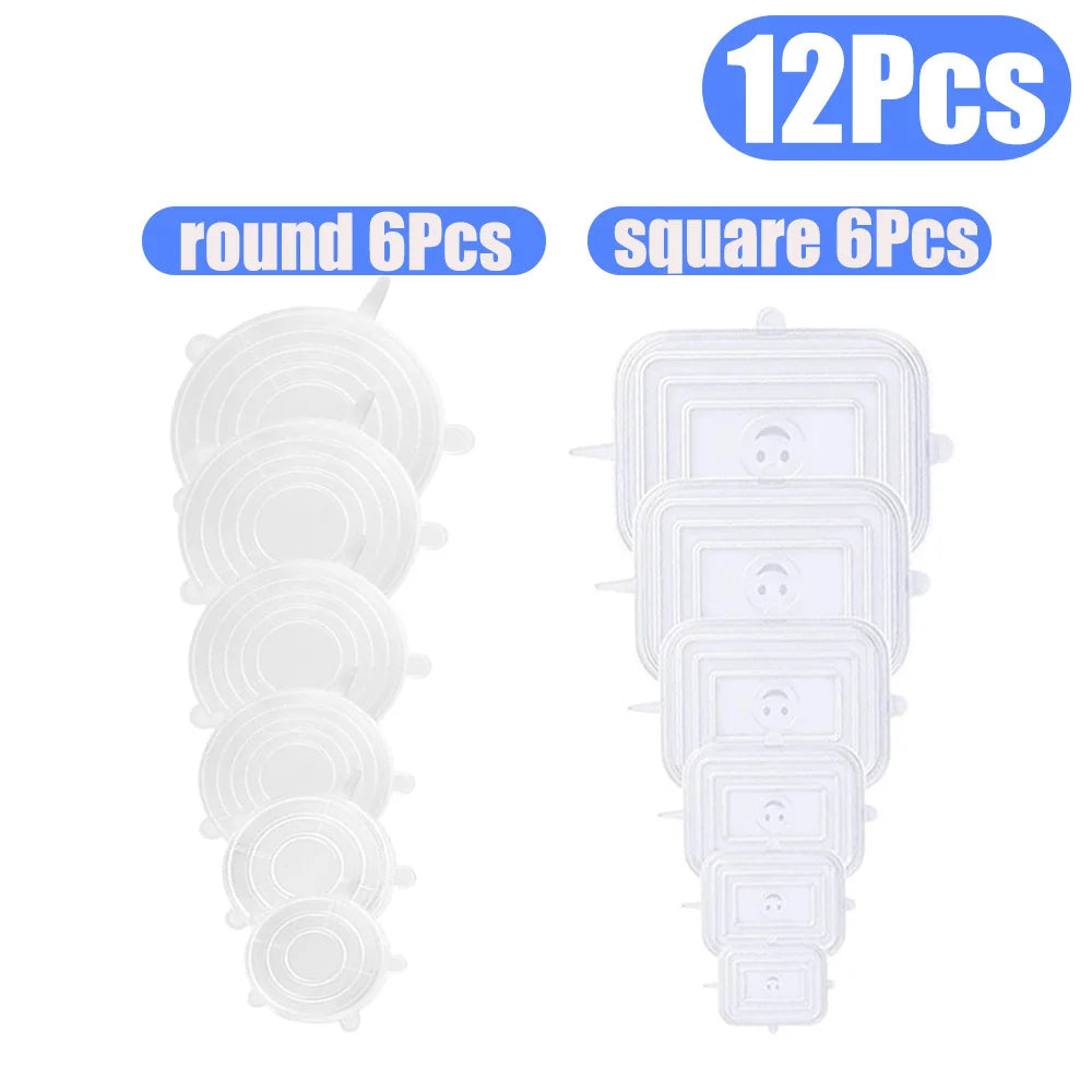 Lebensmittel Silikon Abdeckungen Set Wiederverwendbar Aufbewahrung