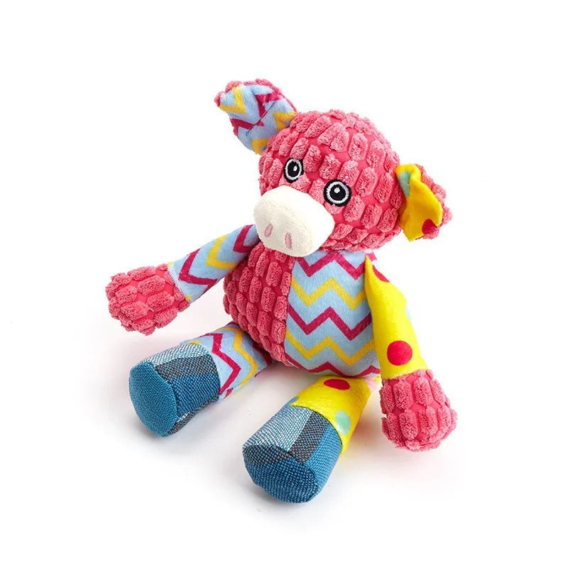 Interaktives Plüsch Hunde Spielzeug mit Kauspielzeug für saubere Zähne