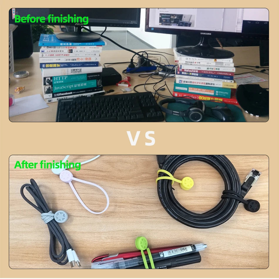Magnetische Silikon Kabelbinder für vielseitige Ordnung und Halt