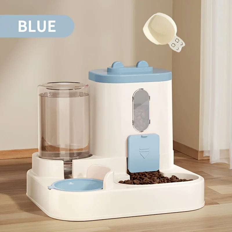 Automatischer 2-in-1 Futter- - Wasserspender für Katzen – hygienisch - praktisch