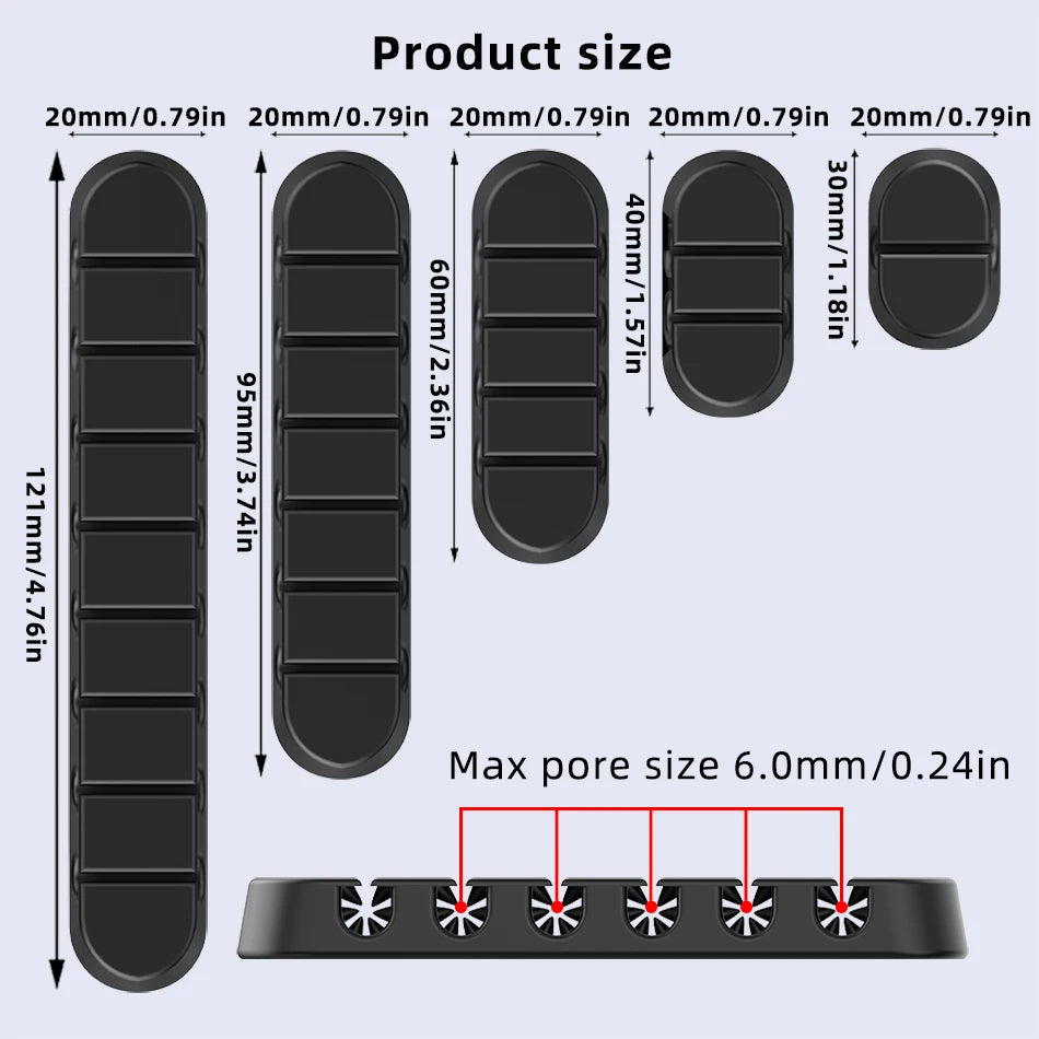 163er Set Kabel Organizer Kabelwickler flexible Clips für Büro