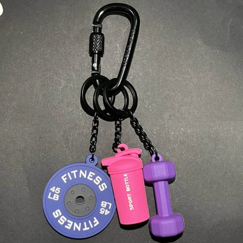 Sportlicher DIY Hantel Schlüsselanhänger Rucksack-Anhänger Geschenk Set