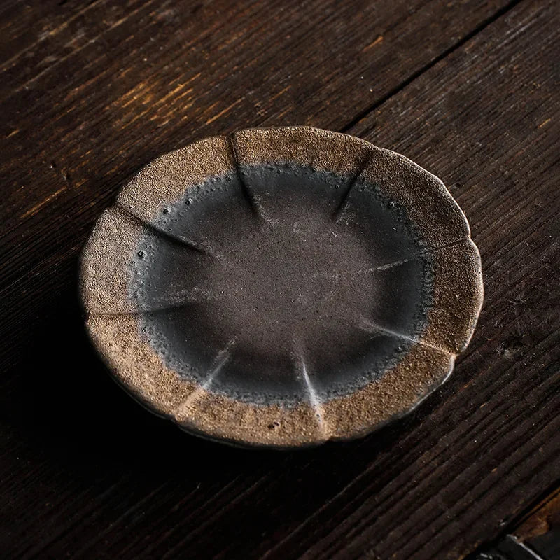 Japanische Steinzeug Tasse mit Keramik Untersetzer und Isolierung