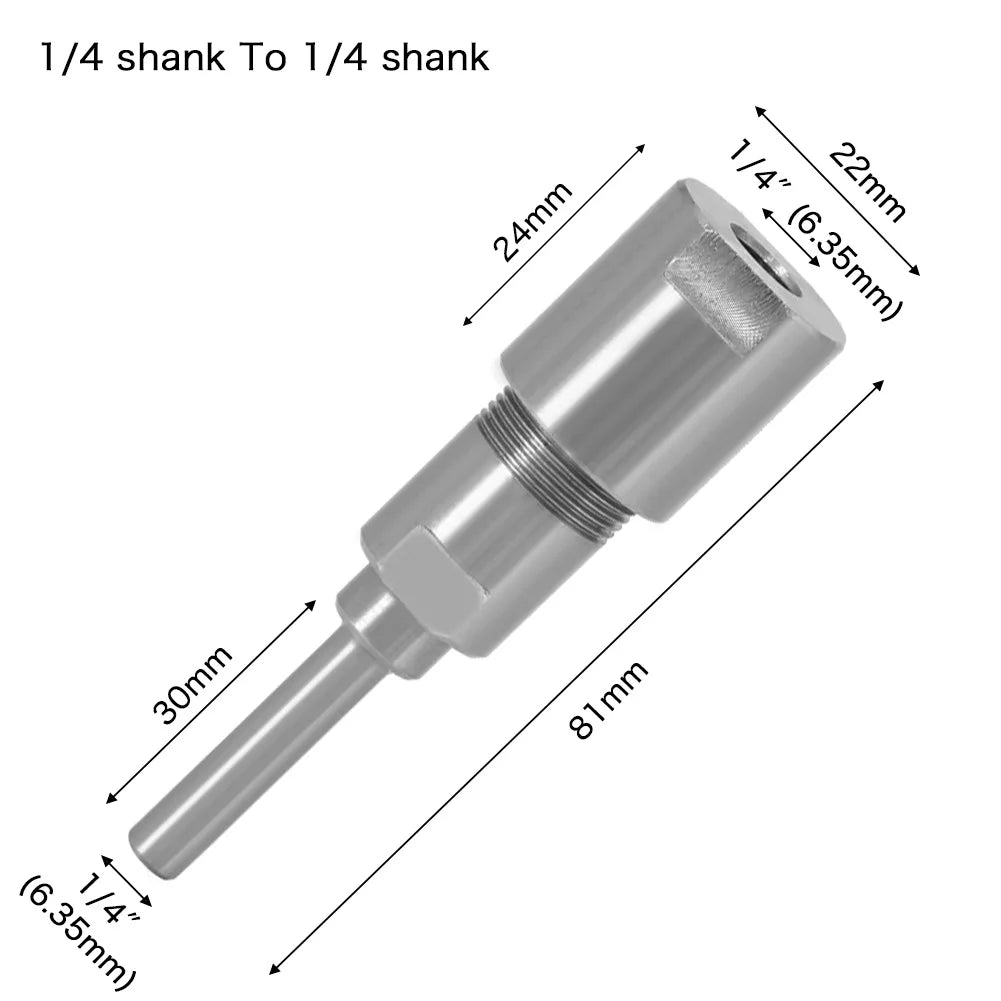 Hochwertige Bits und Spannzangen Set 1/4 8mm 12mm 1/2 Schaft für Router