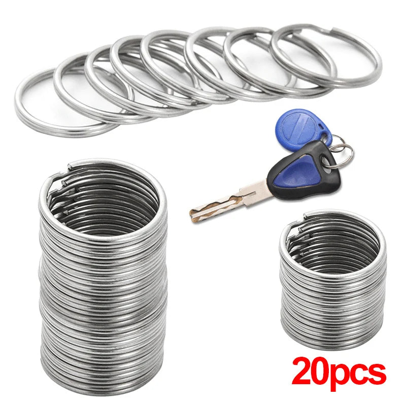 Metall Schlüsselringe Split Ringe 20/100 Stück für DIY Schlüsselanhänger