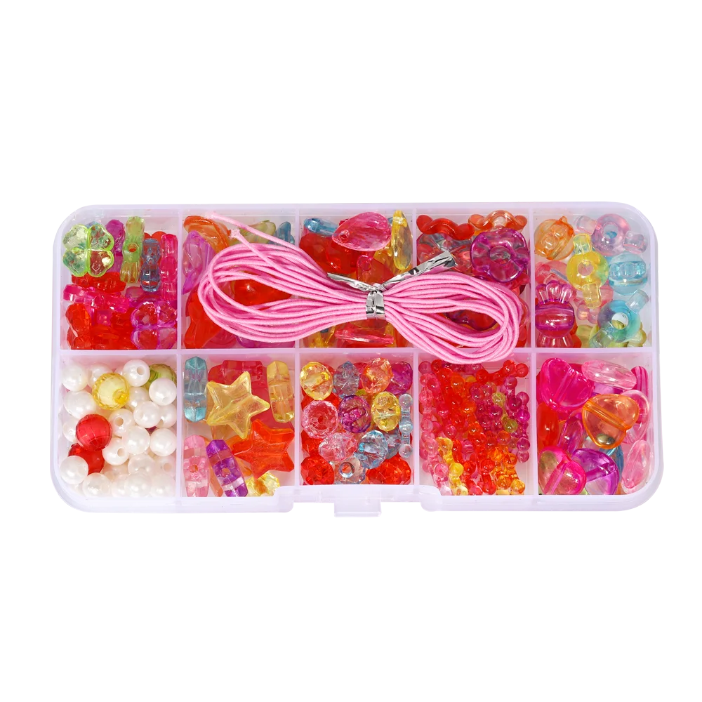 Buntes Acryl Perlen Set für DIY Freundschaft Armband Halskette Schmuck