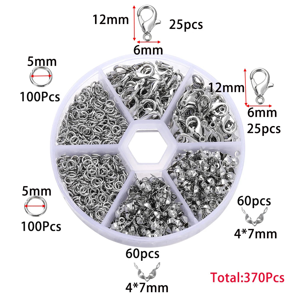 Schmuck Bastelset Karabinerverschluss Biegeringe für DIY Armbänder