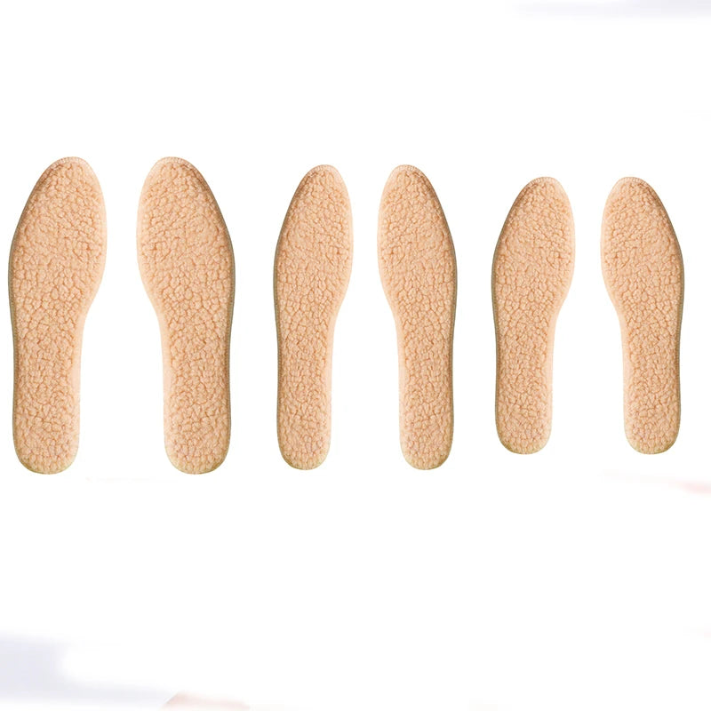 Verstellbare warme Einlegesohlen mit Fleece und Lammfell für Schneestiefel