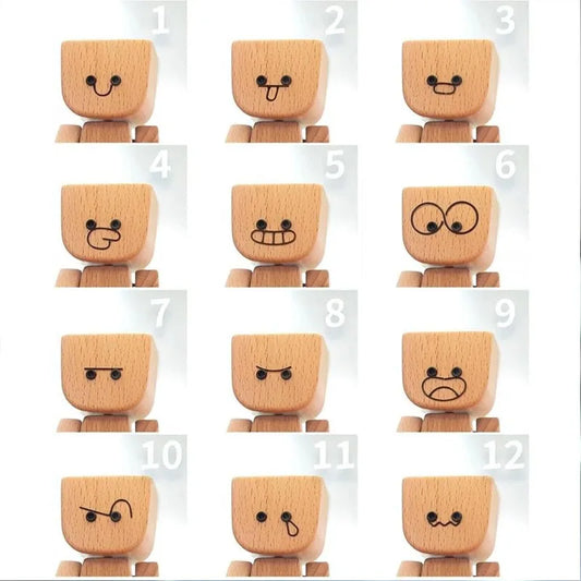 Niedliche Holzfigur für Auto und Schreibtisch – Originelle Dekoration