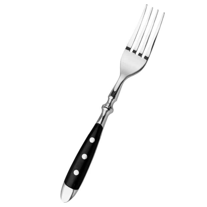 Vielseitiges Steakmesser Set: Scharfe Edelstahlklingen, schwarzer Griff, 4-12 Stück