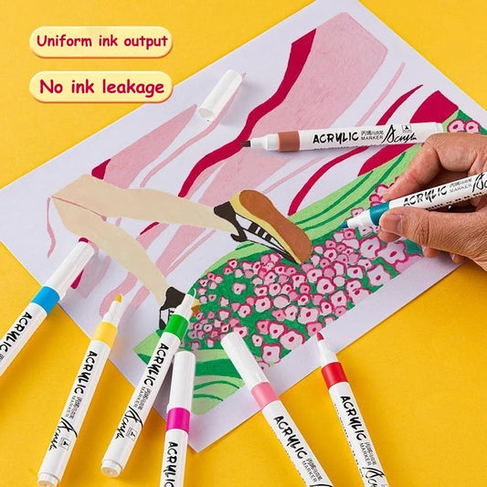 60er Set Acrylfarben-Stifte für Stein, Keramik, Glas, Holz und Stoff