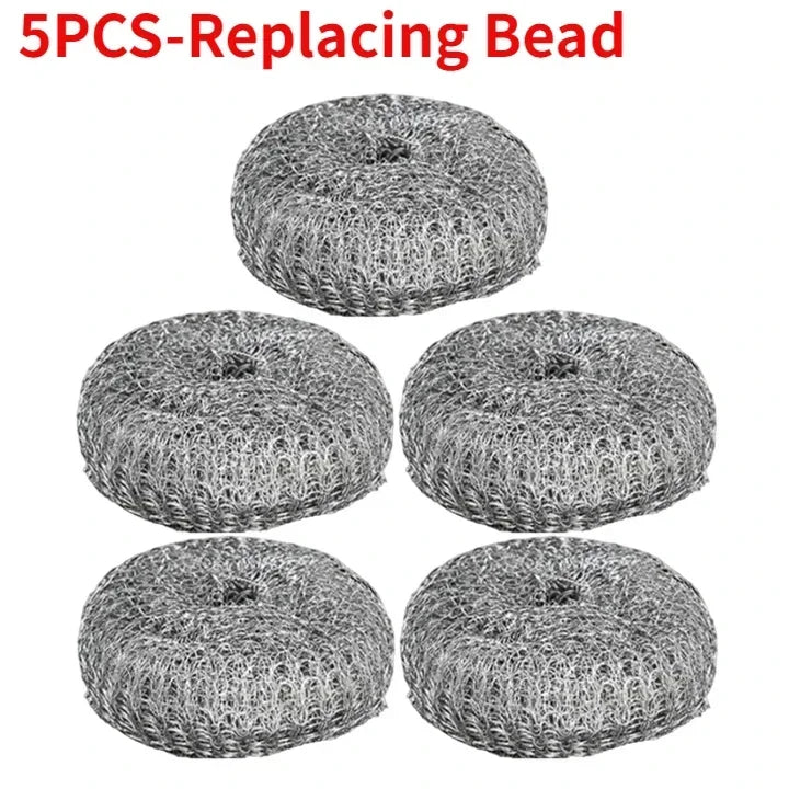 Edelstahl Topfbürste kurzer Griff 8,5 cm Durchmesser für Küche