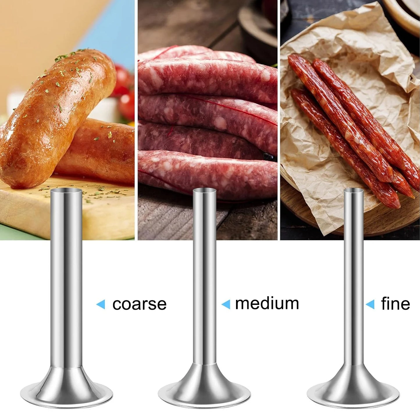 Wurstfüller Set passend für Fleischwolf mit #12 Plattenscheiben