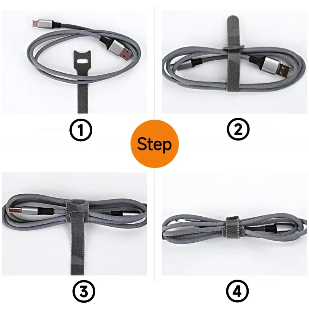 50er Kabelbinder Klettverschluss Nylon – Kabelorganizer für TV & Computer-Yabubest - Home & More