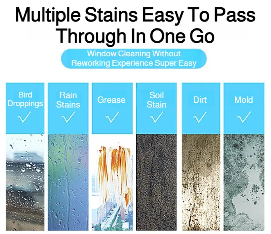 2in1 Fensterreiniger mit drehbarer Bürste und Rakel für Glas und Fliesen-Yabubest - Home & More