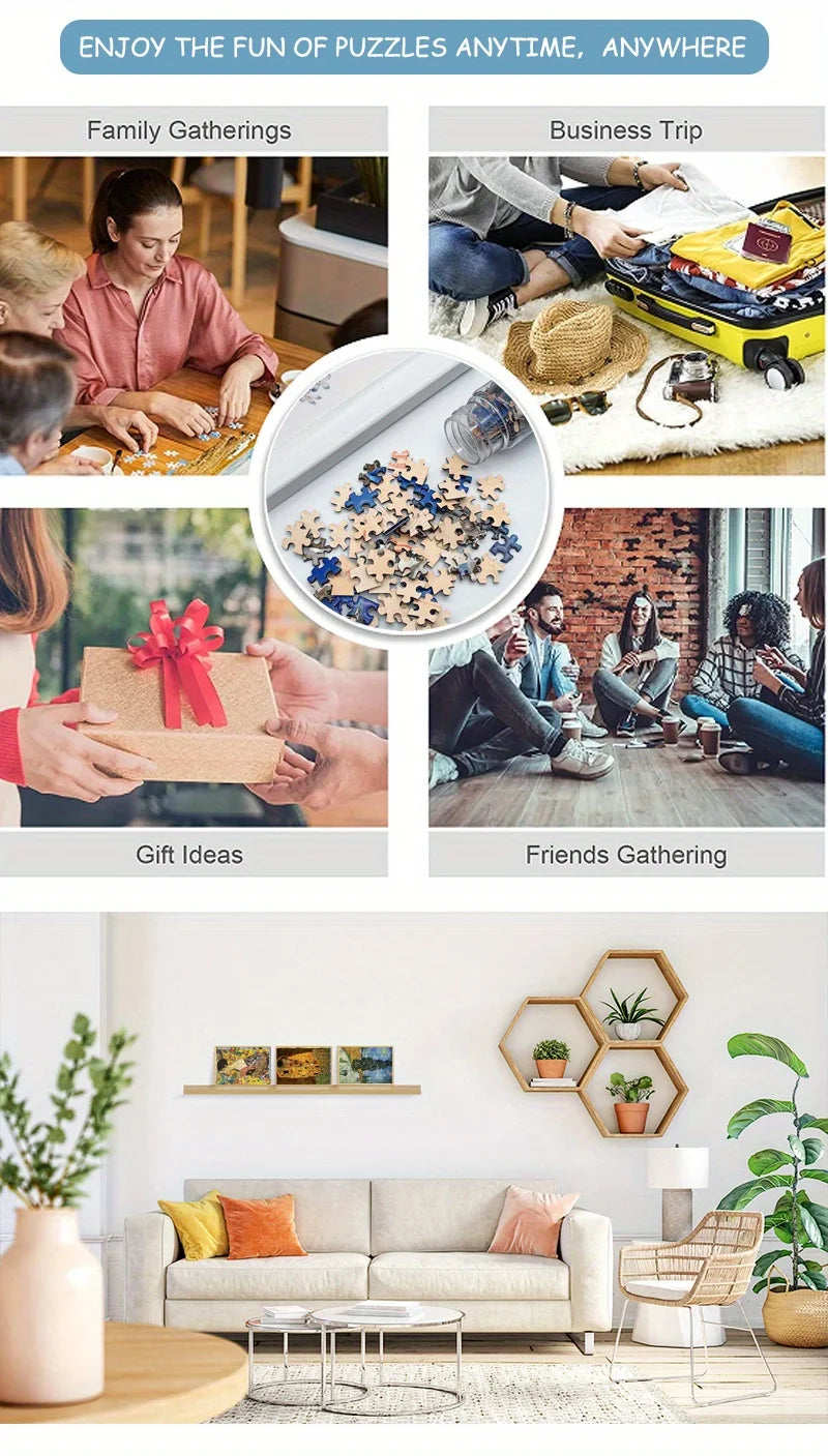 150 Teiliges Mini Reagenzglas Puzzle Der Kuss Gustav Klimt Lernspiel-Yabubest - Home & More