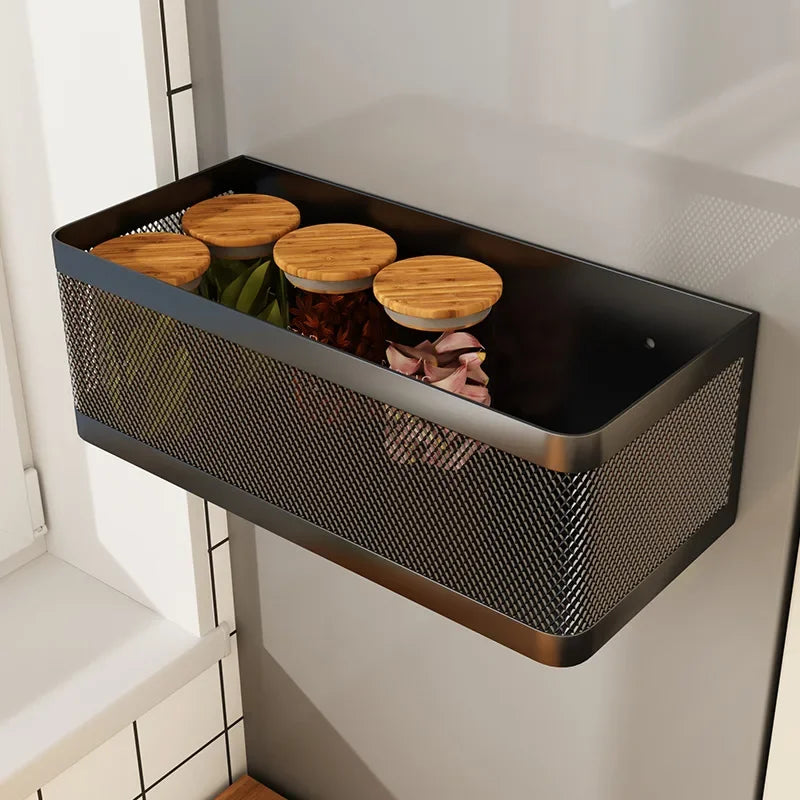 Magnetisches seitliches Aufbewahrungsregal für Kühlschrank mit Hängekorb