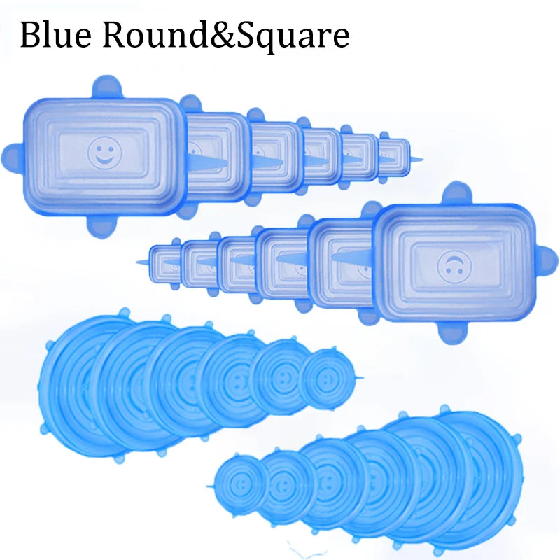 6 12 24PCS Silikon Lebensmitteldeckel Frischehalter Stretch Abdeckung
